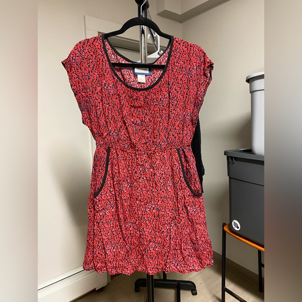 Emmelee for F.C. Red and Black Abstract Dress
